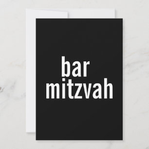 Invitation Annonces à la barre ou au Bat mitzvah {Black}
