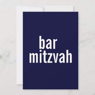 Invitation Annonces à la barre ou au Bat mitzvah {Navy Blue}