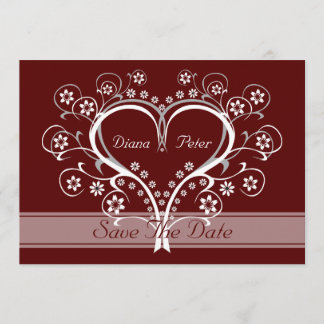 Invitation Annonces de Date de Mariage Écoutez Mon Cœur