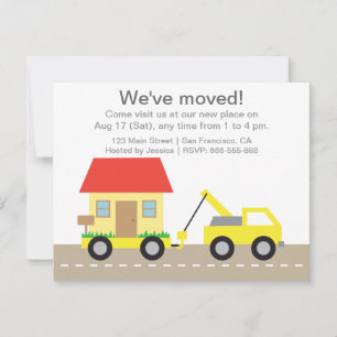 Invitation Annonces de déménagement de maison avec remorquage
