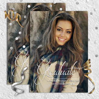 Invitation Annonces de Grad Photo Party