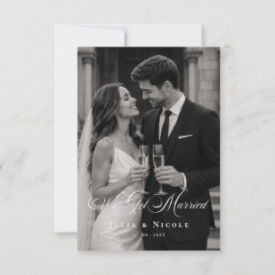 Invitation Annonces de mariage avec photo classique de mariag