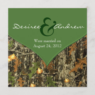 Invitation Annonces de Mariages Camo Post