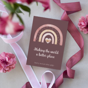 Invitation Annonces de nouveau-nés Boho Rainbow