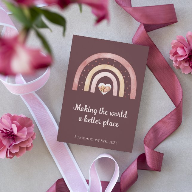 Invitation Annonces de nouveau-nés Boho Rainbow (Créateur téléchargé)