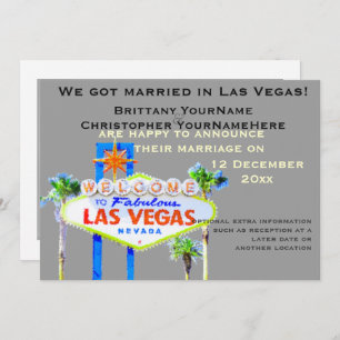 Invitation Annonces de photos Mariages de Las Vegas
