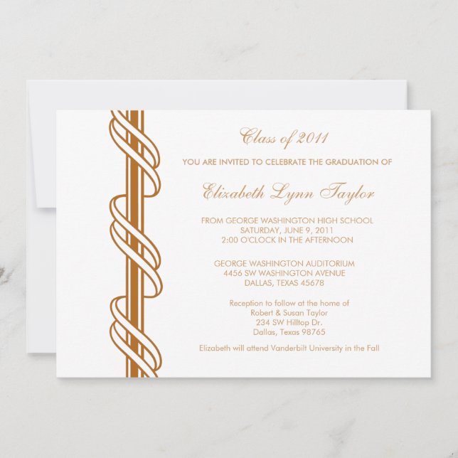Invitation Annonces de remise des diplômes avec barre de défi (Devant)