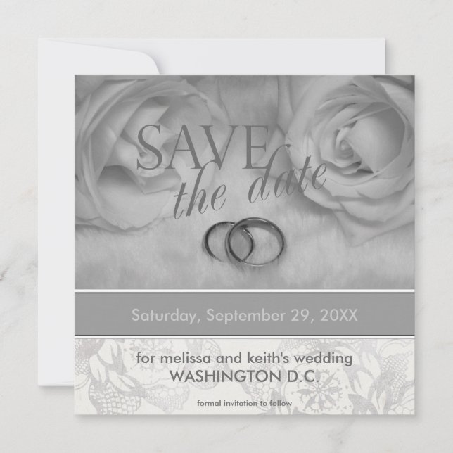 Invitation Annonces de réservation de date (Devant)