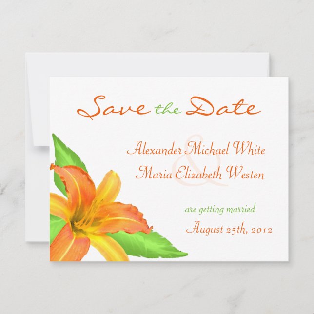 Invitation Annonces de sauvegarde de date de fleurs d'été cha (Devant)