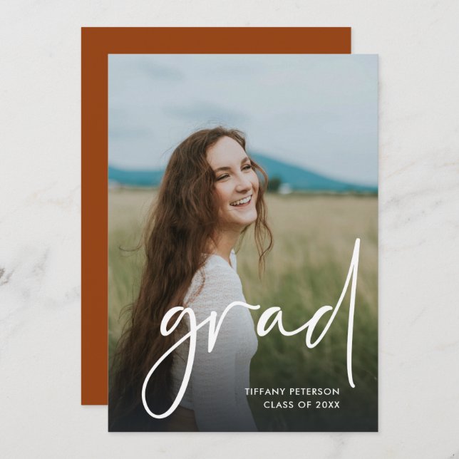 Invitation Annonces d'obtention d'un diplôme d'études supérie (Devant / Derrière)