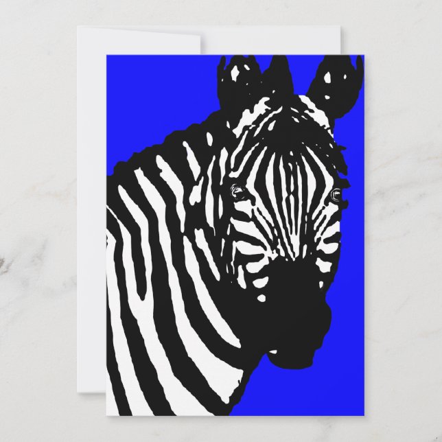Invitation annonces/invitations zebra (Devant)