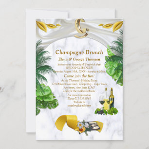 Invitation Annonces romantiques de Mariages tropicaux