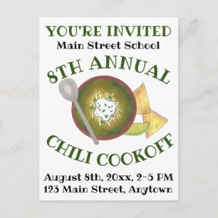 Invitation annuelle Chili Cookoff Cook Off Event