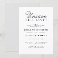 Annulation de la date Mariage élégant reporté
