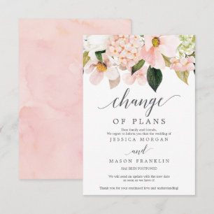 Invitation Annulation du mariage - Reportée - Changement de p