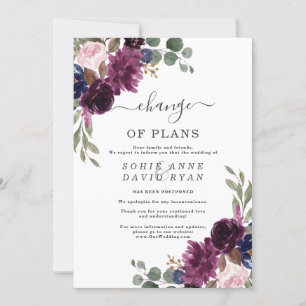 Invitation Annulation mariage Flore Changement De Plans