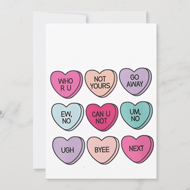 Invitation Anti Valentine's Day Funny Single Awareness (Devant)