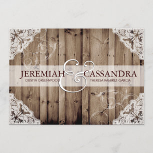 Invitation Antique Blanche dentelle