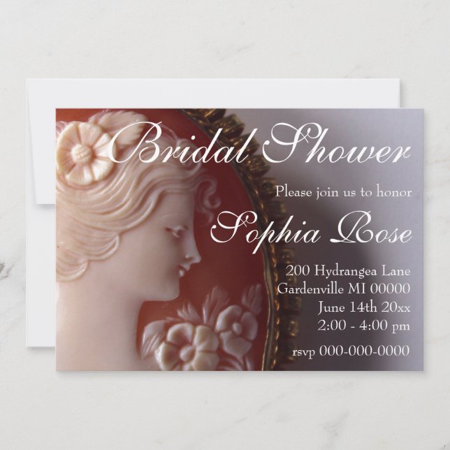 Invitation Antique Cameo (Devant)