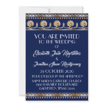 Antique Gold Lovely Blue Mariage - Événement offic