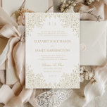 Invitation Antique Gold Vintage Floral Line Art Frame Mariage<br><div class="desc">Antique or vintage d'inspiration florale art chinoiserie faire-part de mariage.</div>