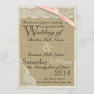 Invitation Antique Mariage campagnard de la poule blanche en