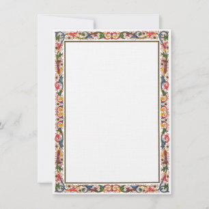 Invitation Antique Modèle frontalier italien pour les invitat