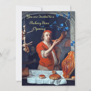 INVITATION ANTIQUE OVEN BAKERY PETIT-DÉJEUNER FÊTE