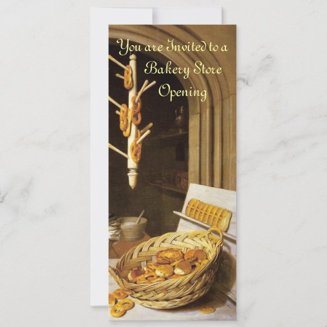 INVITATION ANTIQUE OVEN BAKERY PETIT-DÉJEUNER FÊTE (Devant)
