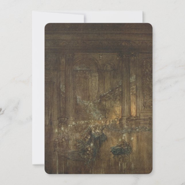 Invitation antique pour un bal de fées (Devant)