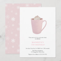 Antique rose chocolat chaud Cookies fête d'anniver