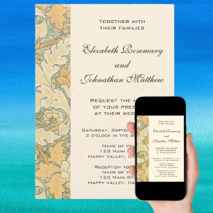 Invitation Antique Victorien William Morris St. James Floral