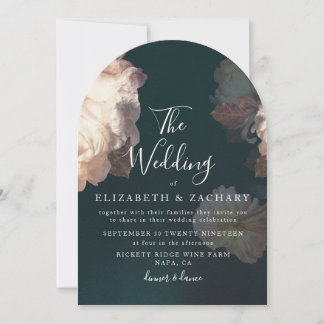 Invitation Antique Vintage Romantique Floral Arch Mariage