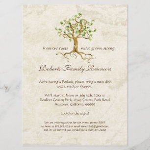 Invitation Antiqued par racines de la Réunion de