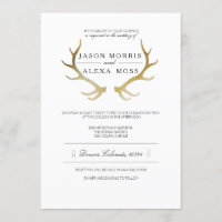 Antler en or rustique | Mariage élégant