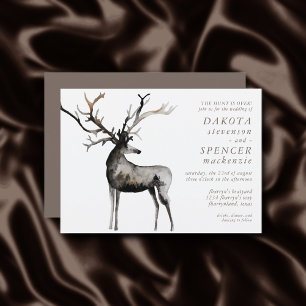 Invitation Antlers rustiques La chasse est au-dessus du Mar