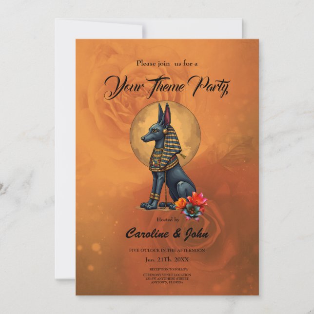 Invitation Anubis au clair de lune (Devant)