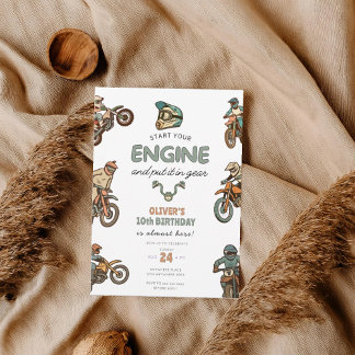 Invitation Any age Dirt bike boy birthday