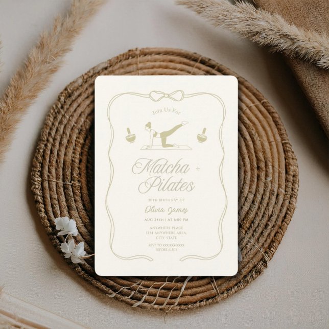 Invitation Any age pilates birthday party (Créateur téléchargé)