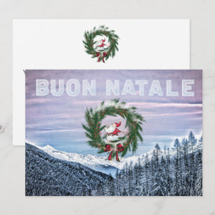 Invitation * AP20 BUON NATALE Italien Noël