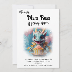 Invitation *~* AP88 PHOTO Sweet Baby Dragon fête d'anniversai
