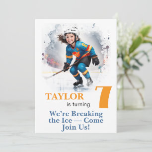 Invitation *~* AP94 k-9 DIY Jolie Fille de Hockey Anniversair