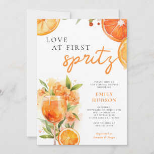 Invitation Aperol Spritz Aquarelle nuptiale de douche Invitat