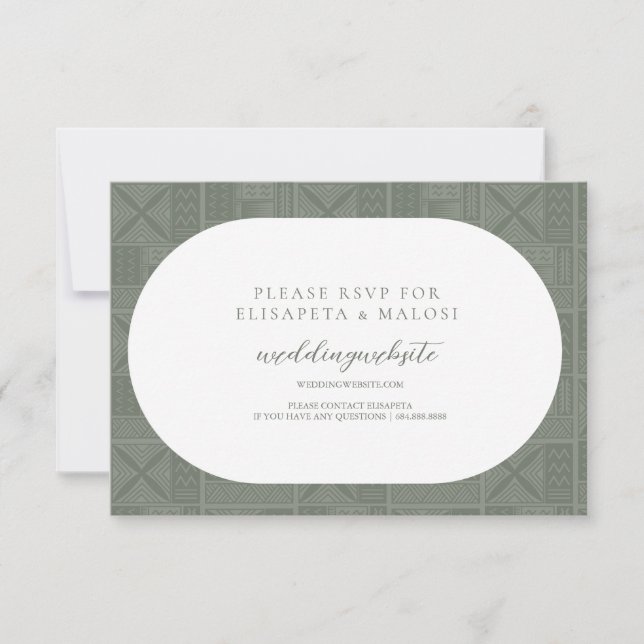 Invitation Apia Wedding RSVP (Devant)