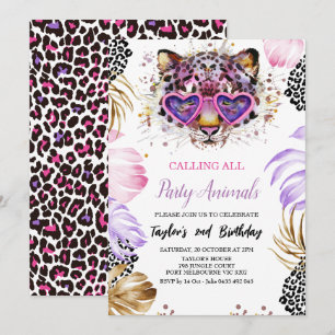 Invitation Appel à l'anniversaire animal de la fête