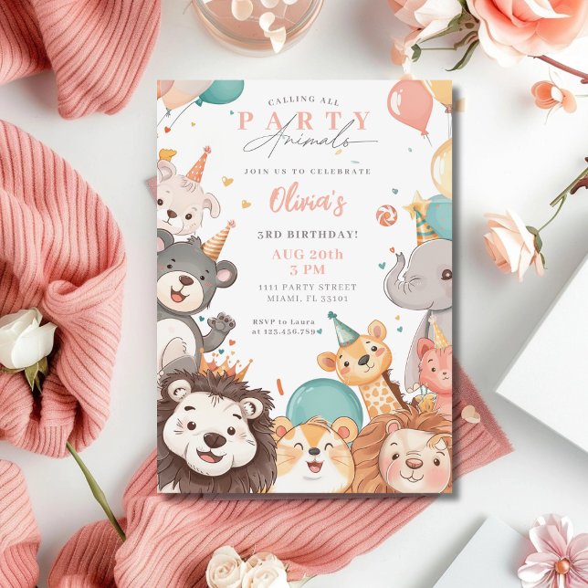 Invitation Appel à tous les animaux de fête Cirque Photo Anni (Créateur téléchargé)