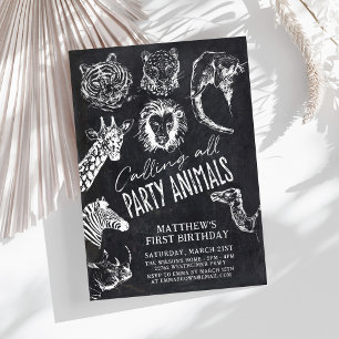 Invitation Appel à tous les animaux de fête Tableau de bord A