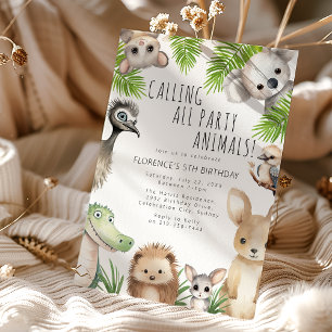 Invitation Appel à tous les fêtards Anniversaire Australien
