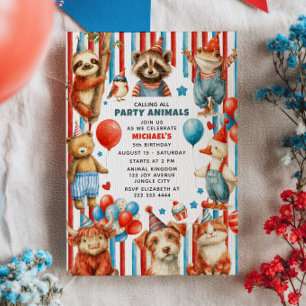 Invitation Appel à tous les fêtards Anniversaire des enfants 