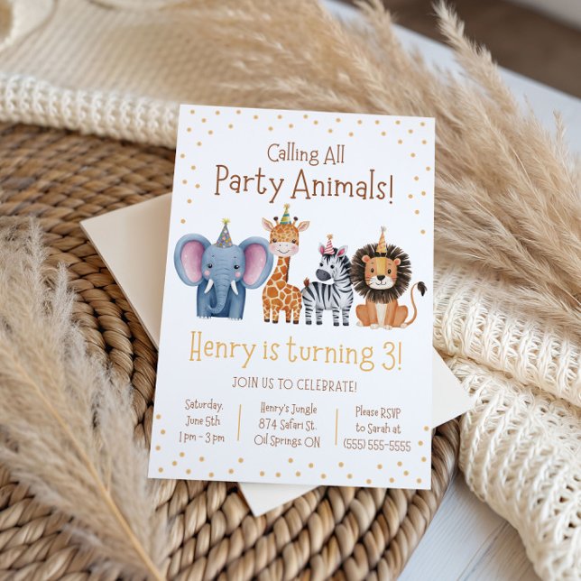 Invitation Appel à tous les fêtards ! Fête d'anniversaire à t (Créateur téléchargé)